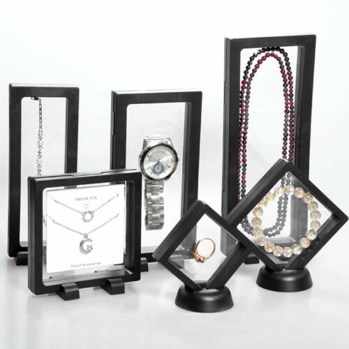 Stand Frame Display 3D Jewelry Box Floating Suspension Case Medallion 1/5/10Pcs - Picture 1 of 18