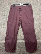 LL Bean Womens Scrubs Pants Medical Pocket Drawstring Purple SP