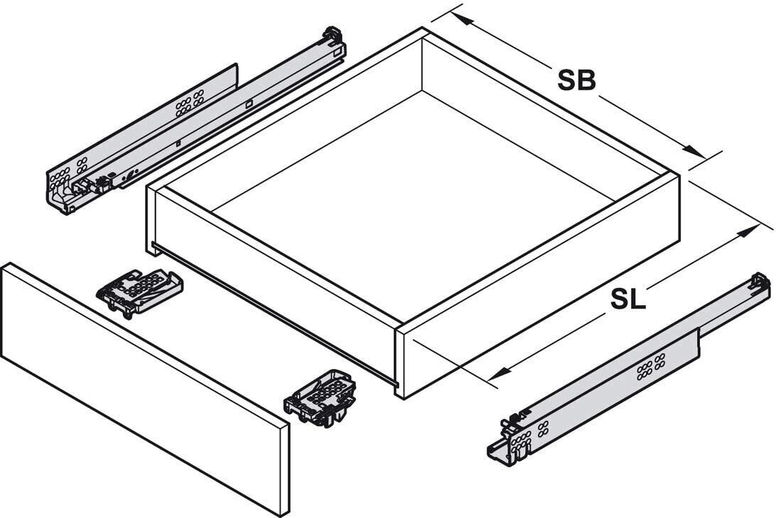 Blum Tandem Schubladenauszug Vollauszug 560H Blumotion Führung Schublade B 30 kg