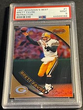 1997 BRETT FAVRE BOWMANS BEST REFRACTOR #1 PSA 9 PACKERS HOF POP 7