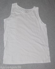 Boys Tank Top SOLID WHITE Fruit of the Loom SUMMER Sleevlss SIZE L 10-12 XXL 18 