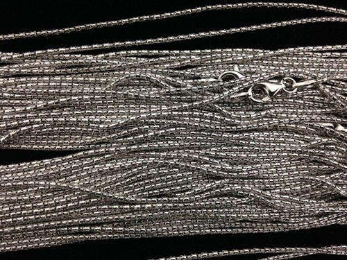 925 Sterling Silver Rhodium Plated COR 120 Chain Necklace 1.2mm Made In ITALY - Picture 2 of 3