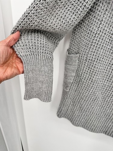 Soft Surroundings Cardigan Size M open cardigan gray heavy open cute acent - Picture 10 of 11