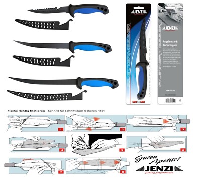Jenzi Filetier-Messer Klinge 130-160-200 mm / Anglermesser
