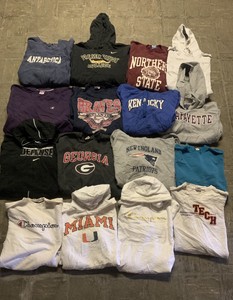 Vintage Wholesale 16 Sweatshirt Hoodie Bundle Lot Sports ...