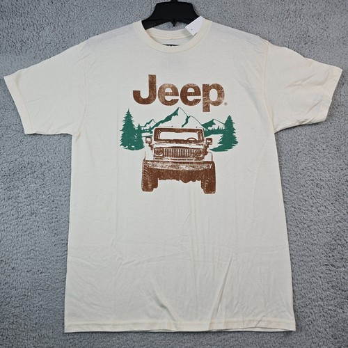 Jeep Spirit Shirt Mens Medium M White Vintage Car Outdoor OffRoad American NWT - 第 1/10 張圖片
