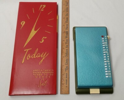 New Vintage Telephone List Finder Today Memo Pad To Do List Mid Century MCM Set
