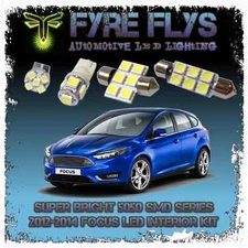 White LED interior lights package kit for 2012-2014 Focus 6 pcs 5050 series SMD