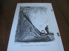 1920 Original POLITICAL CARTOON - Western PICNIC DATE Rock Climbing ROSS SANTEE