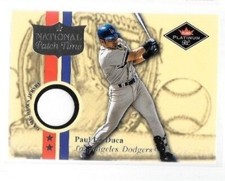 2001 Fleer Platinum National Patch Time Paul LoDuca Jersey Card Dodgers