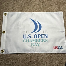 2015 US OPEN CHAMBERS BAY JORDAN SPIETH PGA USGA PIN FLAG W GROMMETS FREE SHIP