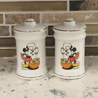 Vintage Mickey Mouse Salt And Pepper Shakers Set Disney Made In Japan Excellent