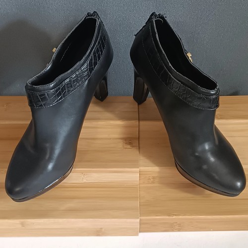 EAST 5TH women's EDDINGTON booties shoe size 7.5 M black faux leather upper NEW - Picture 2 of 15