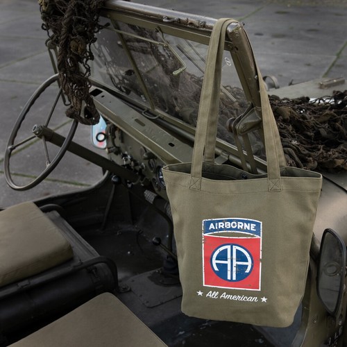 Vintage WW2 82nd All American Airborne Division AA Canvas Shoulder Bag Shopper - Picture 4 of 4