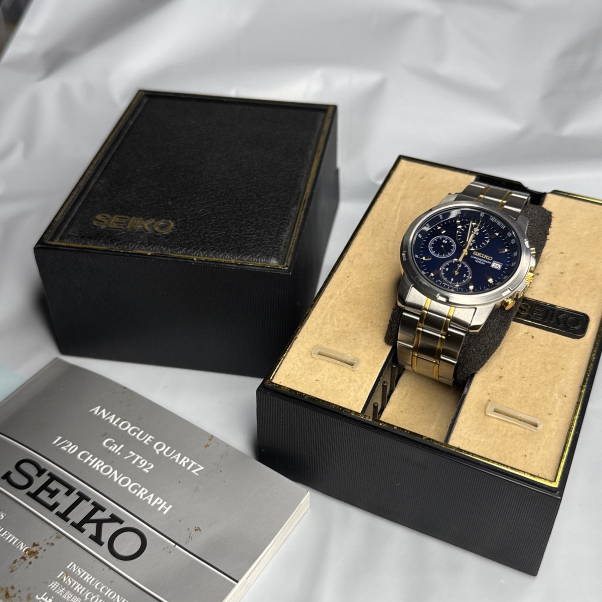 SEIKO　セイコー　クロノグラフ　7T92-0BF0 セイコーSEIKO クロノグラフ100M 7T92-0BF0 メンズ腕時計