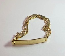 9ct GOLD CHILDS IDENTITY BRACELET FULLY HALLMARKED 5 1/2