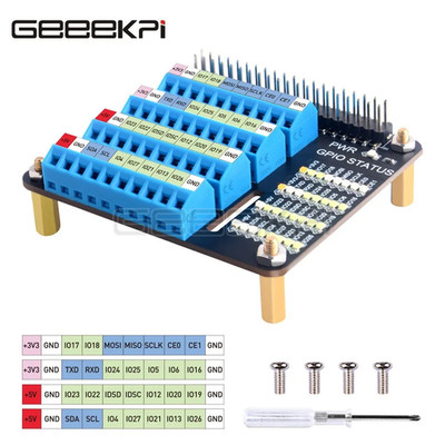 Raspberry Pi GPIO Screw Terminal Hat Expansion Board with Micro Led for Raspberr