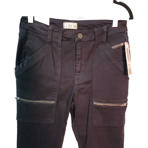 NWT Joie Women's Park Black Cargo Pants Zip Pockets Stretch Size 6/28 NWT - Bild 3 von 10