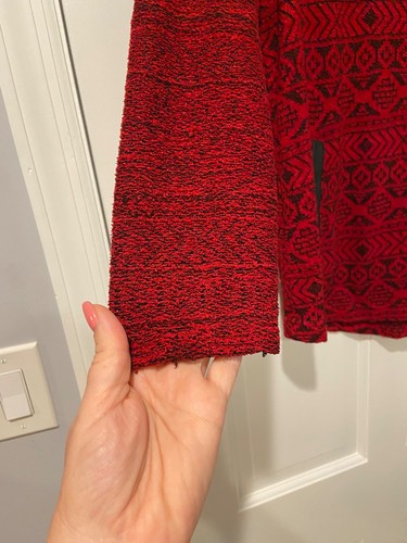Style & Co Red & Black Geometric Cowl Neck Sweater – Size XL - Picture 5 of 10