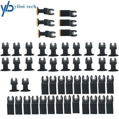 Quick Release Titanium Oscillating Tool Blades Curved Edge Saw Blades 50 PCS