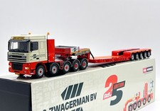 Ginaf - DAF XF95 space cab 10x4 lowloader Zwagerman WSI truck models 1:50