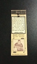 Nelson Stewart New York Americans NHL Ice Hockey Diamond Matchcover 1930s