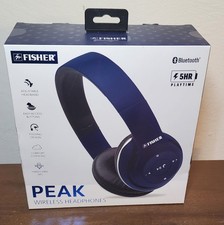 Fisher Wireless Headphones Bluetooth Over The Ear Blue Headphones