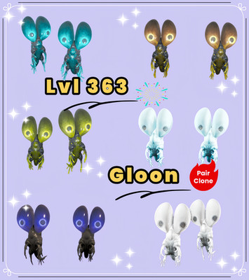 ARK Survival Ascended ASA PVE  Lvl 363 Max Gloon Color Pair Clone 