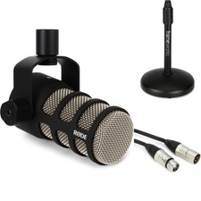Rode PodMic Cardioid Dynamic Broadcast Microphone with Desktop Stand and Cable