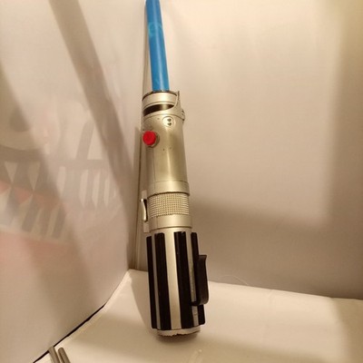 Star Wars Lichtschwert Flick-Out blau 2004 Hasbro Luke Skywalker Cosplay