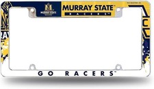 Murray State University Racers Metal License Plate Frame Chrome Tag Cover All...
