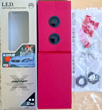 Ipf Japan 6-led Round Accent Flash Mount Spot Lights Red Smoke Lens Side Rear