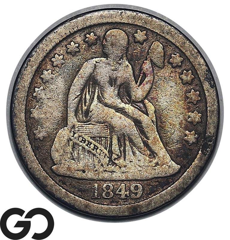 1849 Seated Liberty Dime