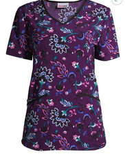 Scrubstar Women's "Lovely Paisley" V-Neck Print Scrub Top