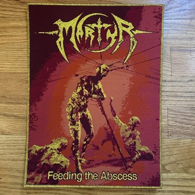 Martyr Feeding The Abscess Large Back Patch Gold Glitter Death Metal