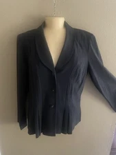 Vintage Jacker Blazer Womens Size 8 Gray Tres Button Good Condition