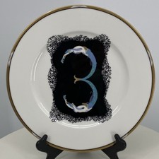 NEW W/O BOX ERTE THE NUMERALS 3 A3205 / 1987 PLATE 12” BONE CHINA JAPAN MIKASA