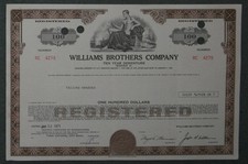 Williams Brothers Company 1971 USD  100 Bond 11 %