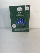 Holiday Time 100 Blue Mini Lights, 100 Mini Lights Lot Of 3
