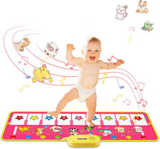 Piano Mat - Musical Keyboard Playmat 39.5" Electronic Music Animal Touch Play Bl