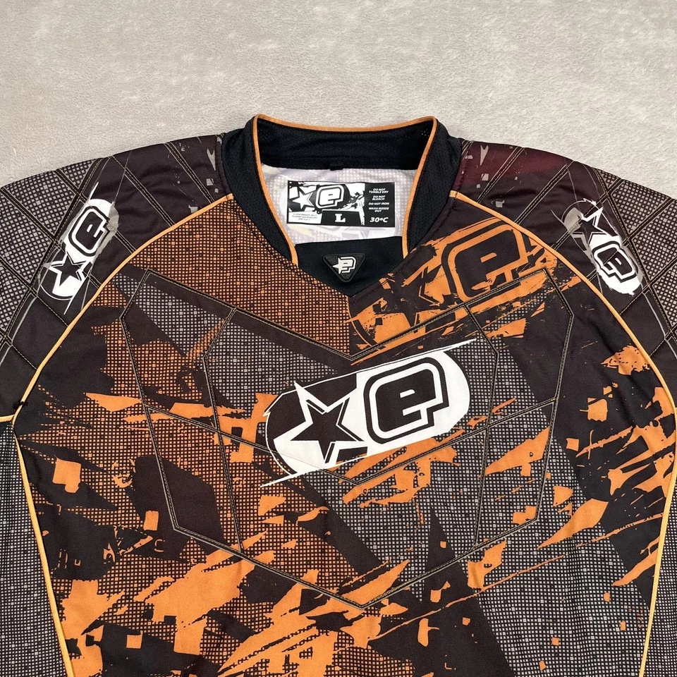 Camiseta de paintball Planet Eclipse para hombre talla grande gris marrón acolchada manga larga Foto 4 de 4