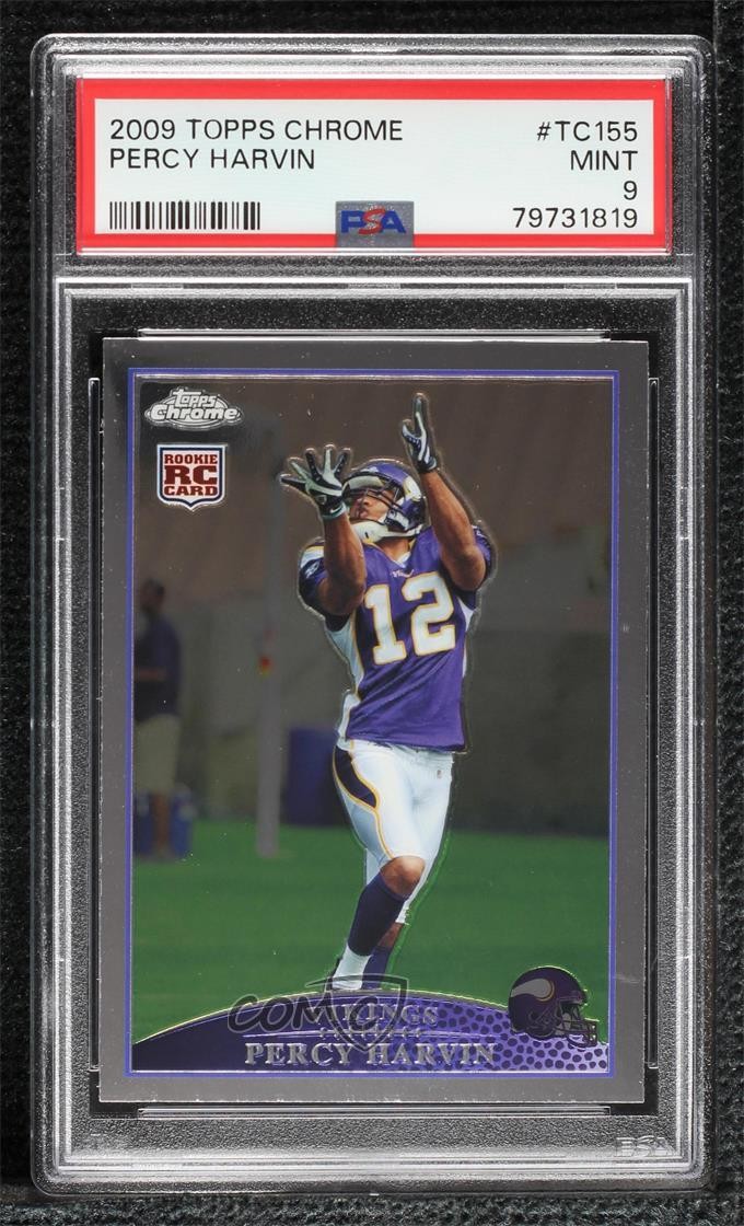 2009 Topps Chrome Percy Harvin #TC155 PSA 9 MINT Rookie RC 1c7