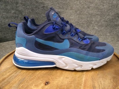 Nike Air Max 270 React Men Size 11.5 Blue Void Shoes Athletic Sneaker AO4971-400