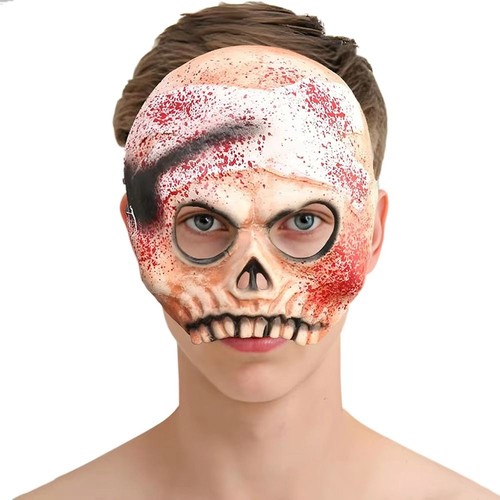Funny Masquerade Party Mask Realistic Bloody Skull Mask Costume Party Supplies - Picture 9 of 14
