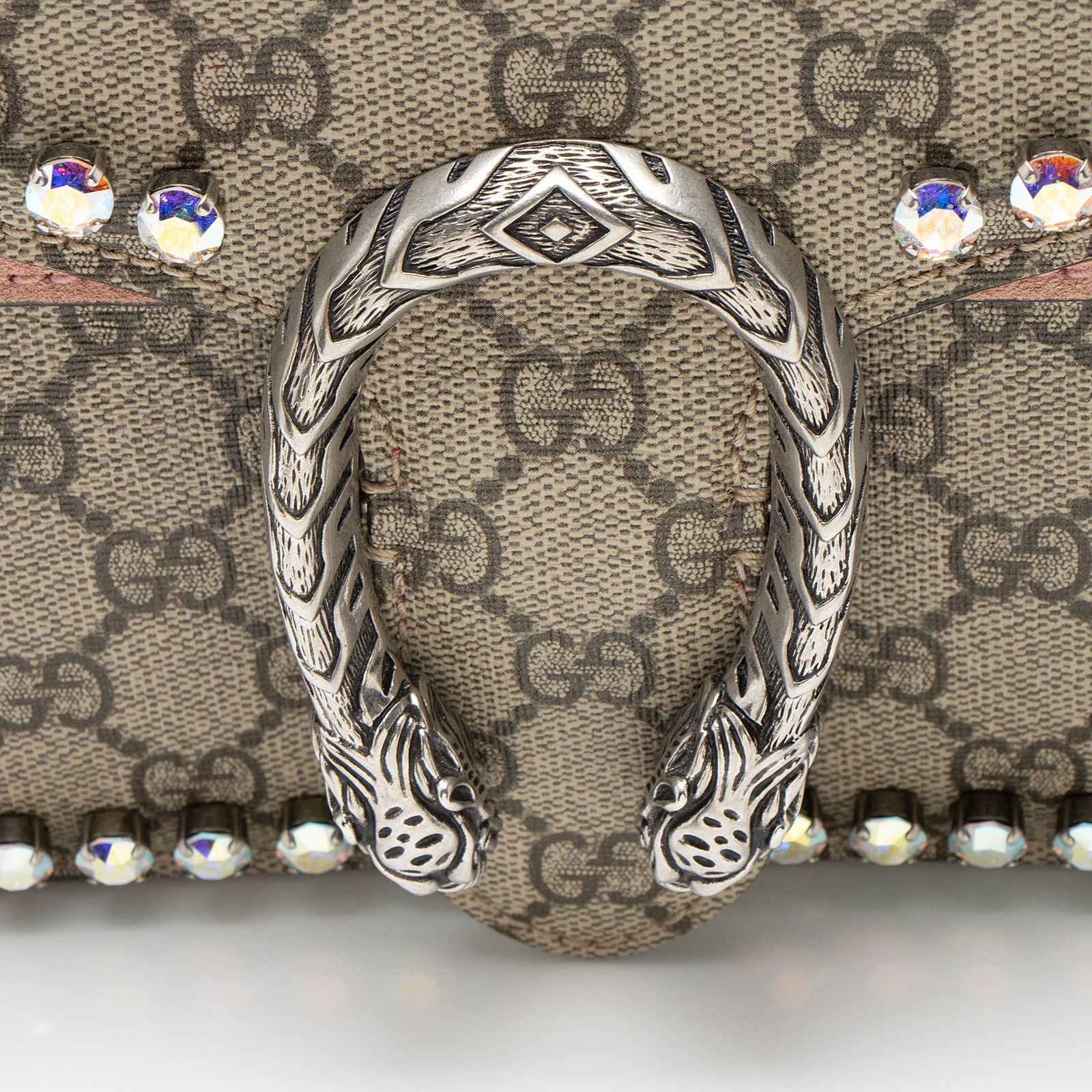 Gucci GG Supreme Crystal Studded Dionysus Medium Shoulder Bag image 9