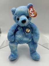 2003 Ty Beanie Babies Official Club 10 YR Retired "CLUBBY VI" Blue Silver MWMT