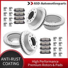 Front Rear Drilled Discs Rotors And Brake Pads Fit For Silverado Sierra 2500 Hd Front Rear Drilled Discs Rotors And Brake Pads Fit For Silverado Sierra 2500 Hd