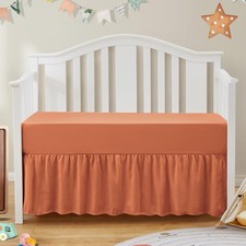 Set Ruffled Crib Skirt  Soft Microfiber Fitted Crib Sheet, 52"