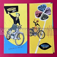 2 x Reklame Prospekt um 1955 TRIUMPH Motorroller Fips und Knirps  ( F24904