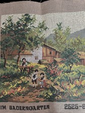 Rare German Tapestry Needlepoint Canvas - In The Kitchen Garden By Rico